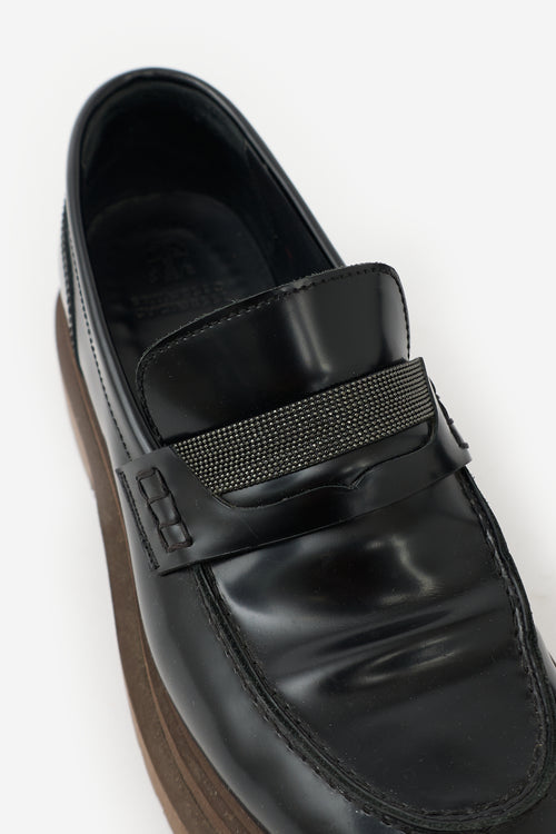 Brunello Cucinelli Leather Monili Loafer