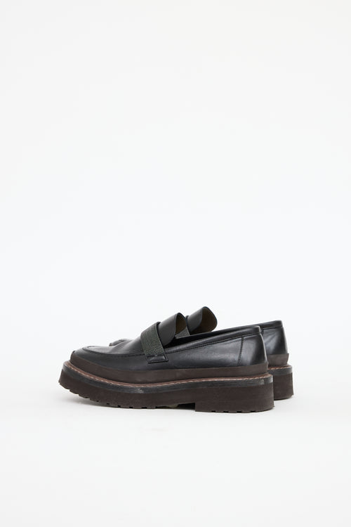 Brunello Cucinelli Leather Monili Loafer