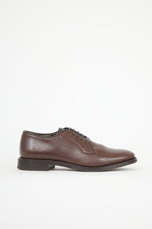 Brunello Cucinelli Leather Monili Derby