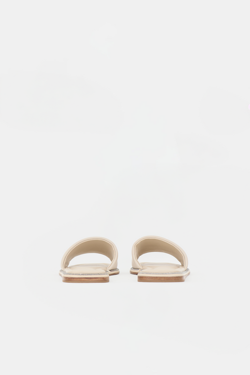 Brunello Cucinelli Leather Monili Trim Sandal