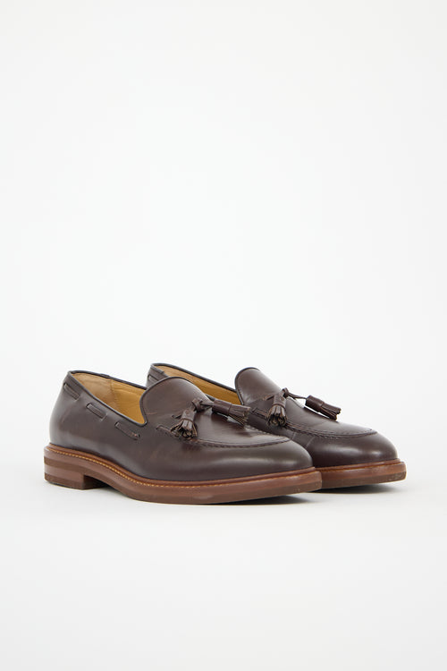Brunello Cucinelli Leather Tassel Loafer