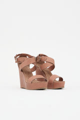 Brunello Cucinelli Leather Wedge Sandal