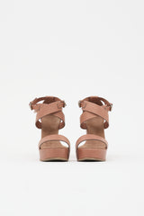 Brunello Cucinelli Leather Wedge Sandal