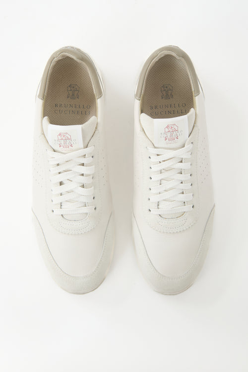Brunello Cucinelli Leather & Suede Sneaker
