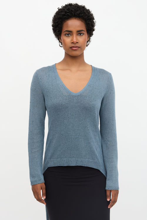Brunello Cucinelli Linen Sequin Sweater