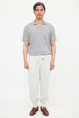Brunello Cucinelli Linen Short Sleeve Polo