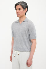 Brunello Cucinelli Linen Short Sleeve Polo