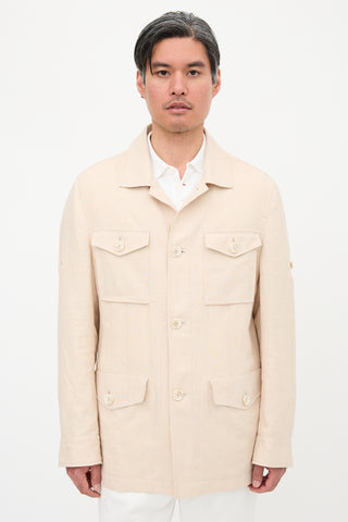 Brunello Cucinelli Linen & Wool Field Jacket