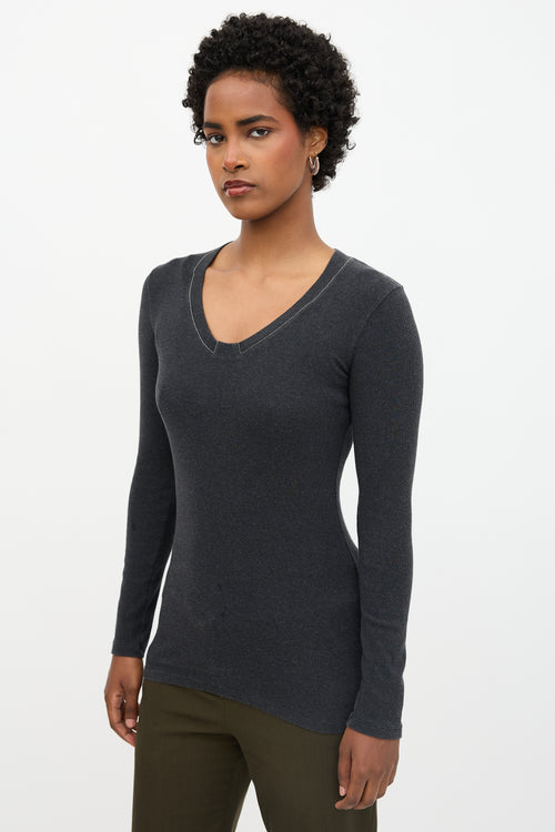 Brunello Cucinelli Long Sleeve Monili T-Shirt