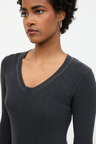 Brunello Cucinelli Long Sleeve Monili T-Shirt