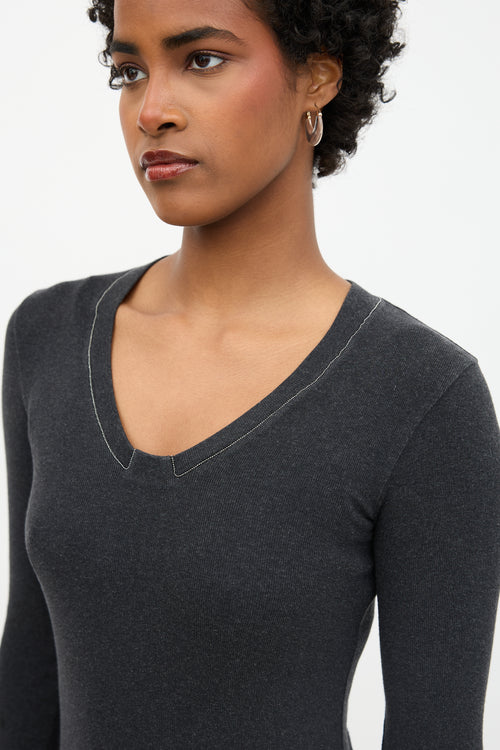 Brunello Cucinelli Long Sleeve Monili T-Shirt