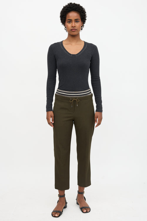 Brunello Cucinelli Long Sleeve Monili T-Shirt