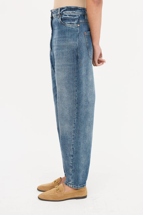 Brunello Cucinelli Medium Wash Barrel Jeans