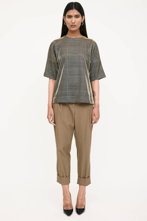 Akris Metallic Check Top