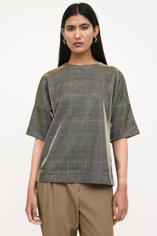 Akris Metallic Check Top