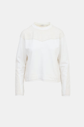 BRUNELLO CUCINELLI　長袖カットソー　ストレッチ　　モニーレ BRUNELLO CUCINELLI - ブルネロクチネリ モニーレ クルーネック