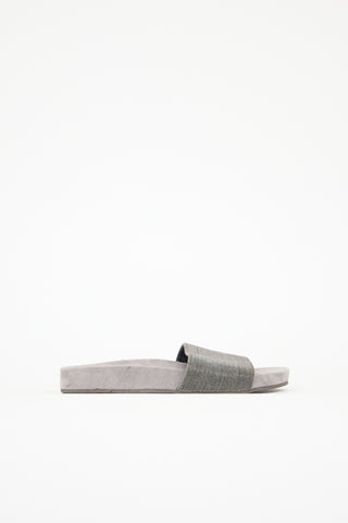 Brunello Cucinelli Monili Vamp Slide