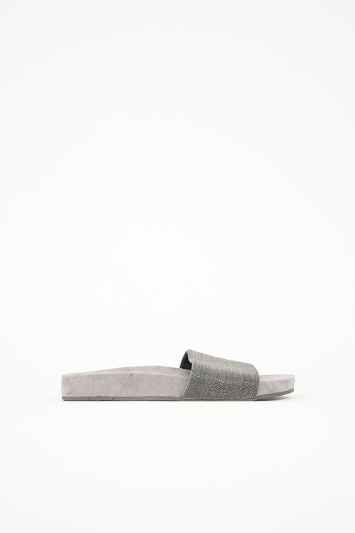 Brunello Cucinelli Monili Vamp Slide