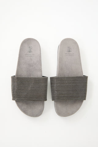 Brunello Cucinelli Monili Vamp Slide