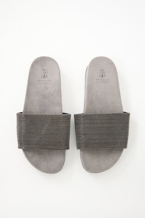Brunello Cucinelli Monili Vamp Slide