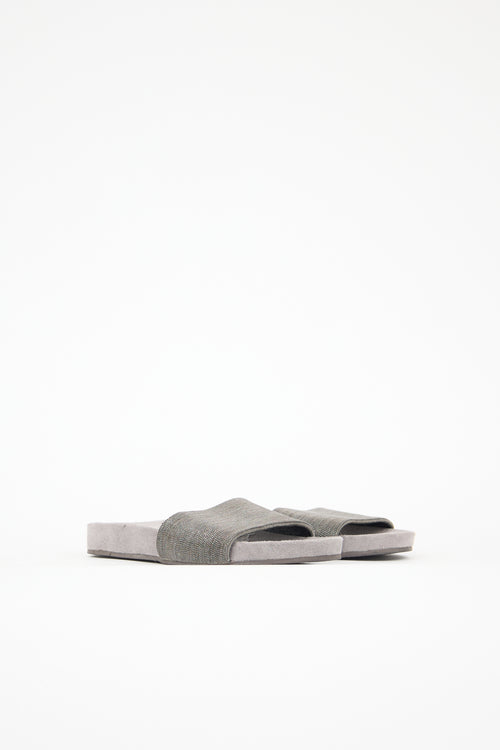Brunello Cucinelli Monili Vamp Slide