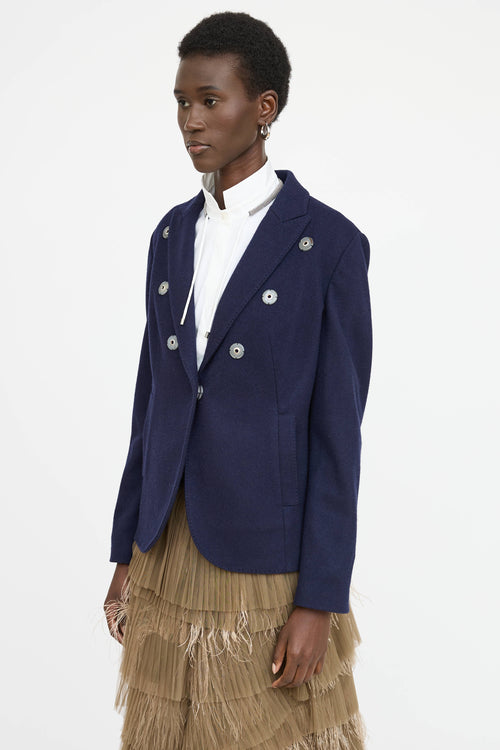 Brunello Cucinelli Wool Button Blazer