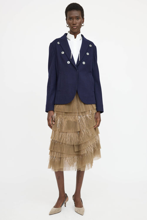 Brunello Cucinelli Wool Button Blazer