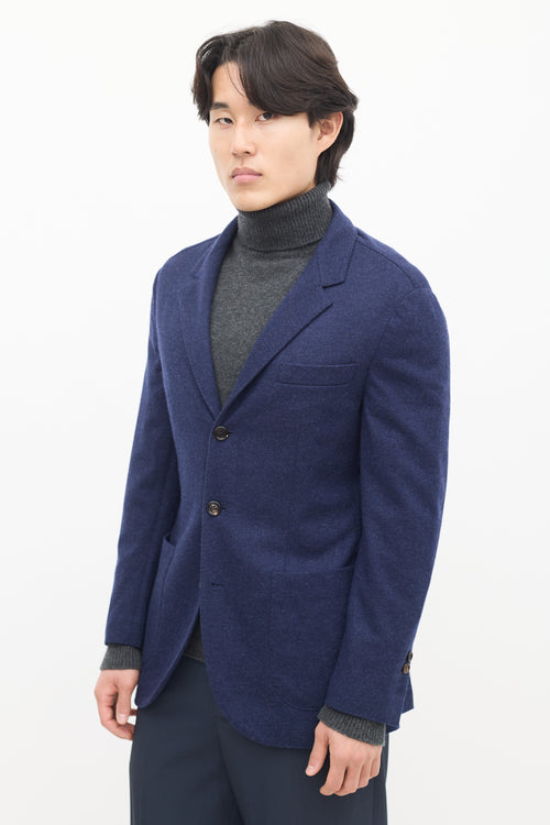 Brunello Cucinelli Navy Cashmere Blazer