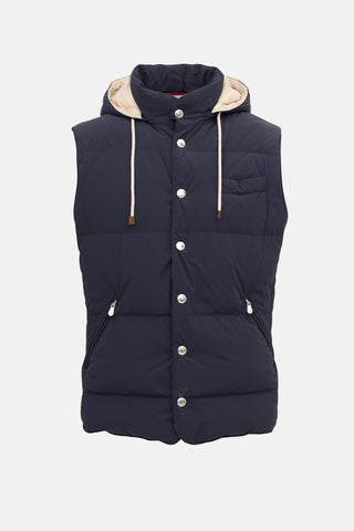 Brunello Cucinelli Down Hooded Puffer Vest