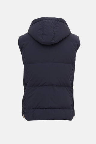 Brunello Cucinelli Down Hooded Puffer Vest