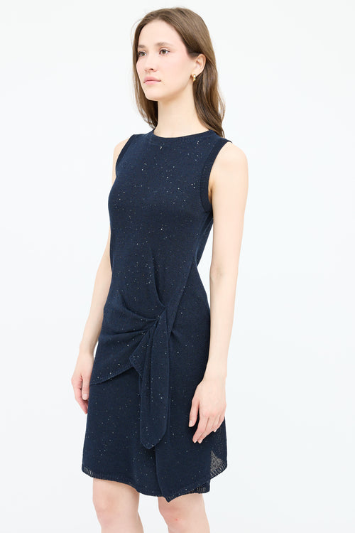 Brunello Cucinelli Gathered Sequin Knit Dress