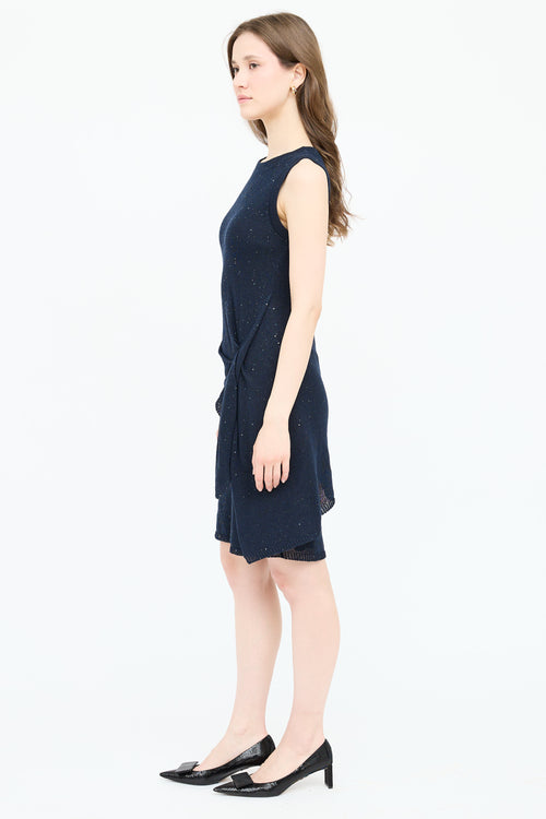 Brunello Cucinelli Gathered Sequin Knit Dress