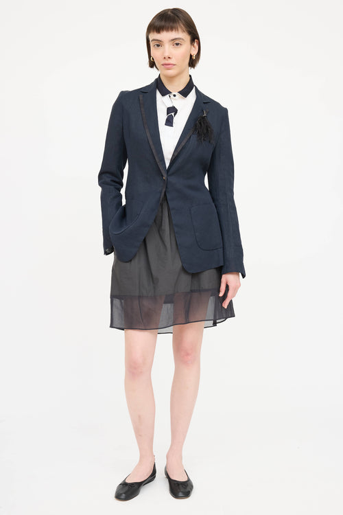 Brunello Cucinelli Cotton Monili Embellished Blazer