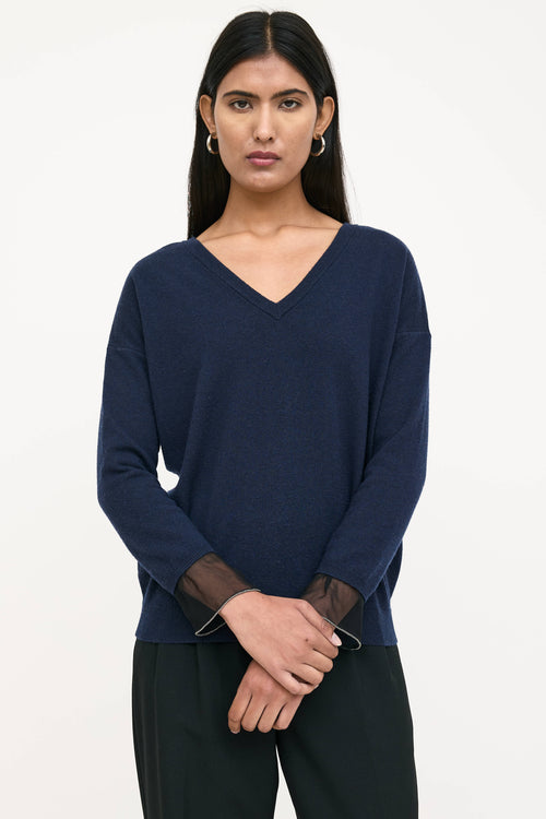 Brunello Cucinelli Cashmere Knit V-Neck Sweater