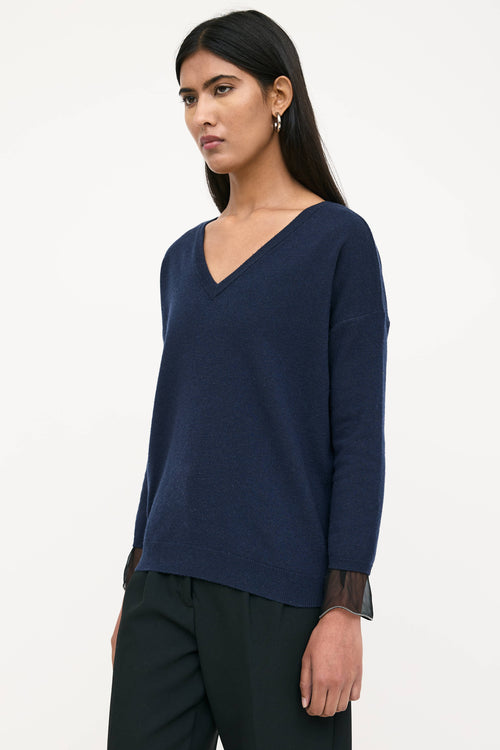 Brunello Cucinelli Cashmere Knit V-Neck Sweater