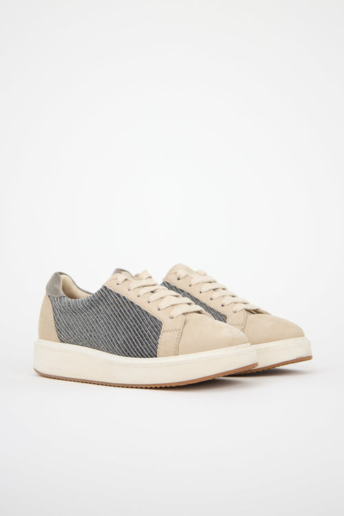 Brunello Cucinelli Suede Monili Low Sneaker