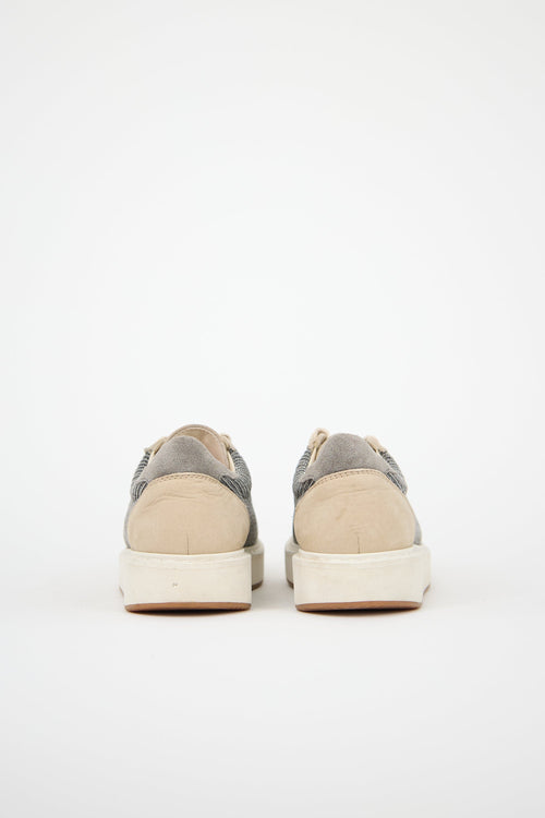 Brunello Cucinelli Suede Monili Low Sneaker
