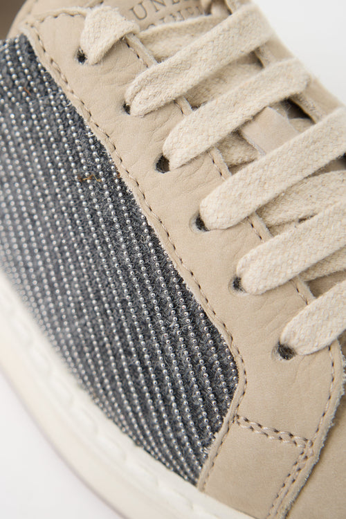 Brunello Cucinelli Suede Monili Low Sneaker