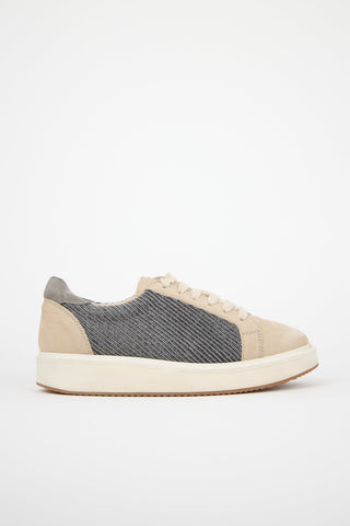 Brunello Cucinelli Suede Monili Low Sneaker