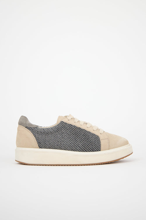 Brunello Cucinelli Suede Monili Low Sneaker