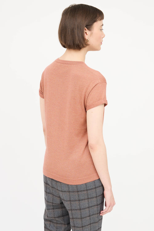 Brunello Cucinelli Sparkly Short Sleeve T-Shirt