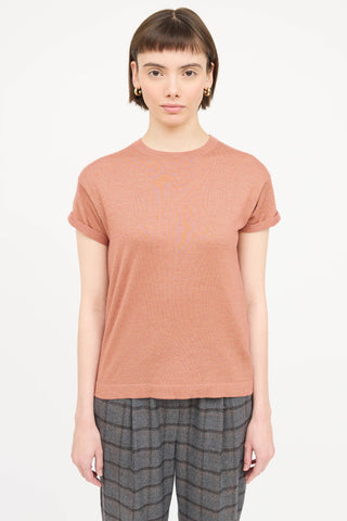 Brunello Cucinelli Sparkly Short Sleeve T-Shirt