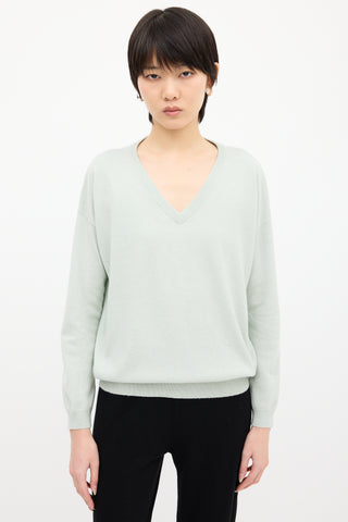 Brunello Cucinelli Pastel Green Cashmere Sweater