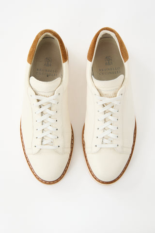 Brunello Cucinelli Pebbled Leather Sneaker