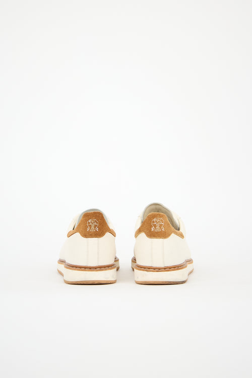 Brunello Cucinelli Pebbled Leather Sneaker