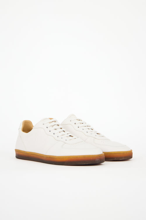 Brunello Cucinelli Pebbled Leather Sneaker
