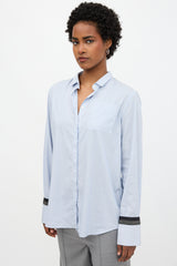 Brunello Cucinelli Pinstripe Monili Shirt