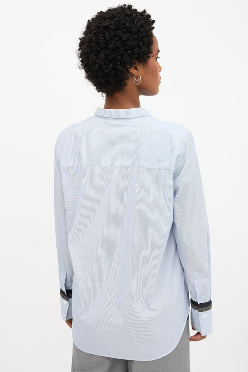 Brunello Cucinelli Pinstripe Monili Shirt