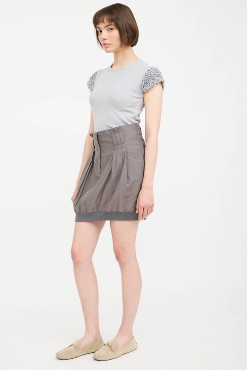Pleated Mini Skirt