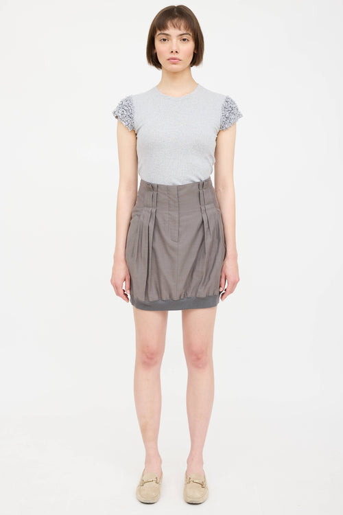 Pleated Mini Skirt